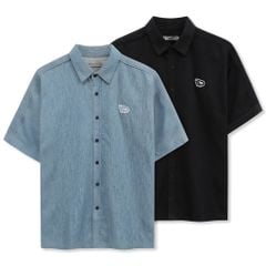 Áo Sơ Mi Nam Tay Ngắn Denim Shoulder The Strength Form Relaxed