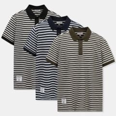 Áo Polo Nam Hoạ Tiết Braided Stripes Form Regular