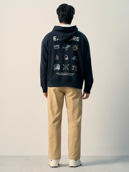 Áo Hoodie Nam Nỉ Explore Form Loose