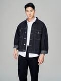 Áo Khoác Nam Denim Dust Black Trucker Form Loose