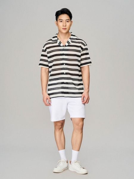 Áo Sơ Mi Nam Cuban Rochet Strip Form Relaxed