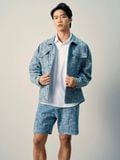 Áo Khoác Nam Jacquard Denim Form Loose