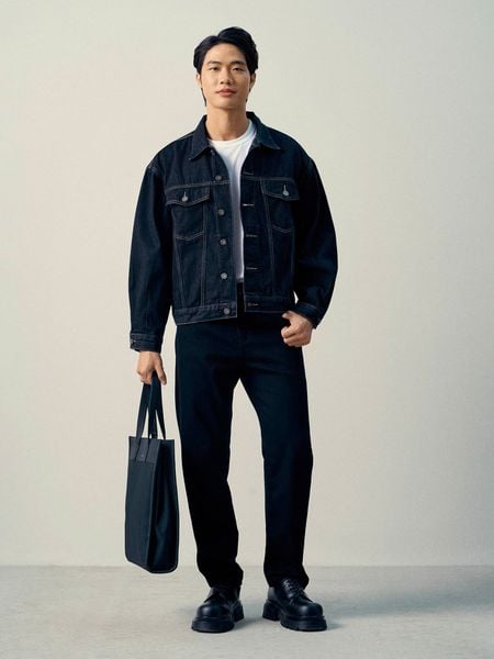 Áo Khoác Nam Denim Dust Black Trucker Form Loose