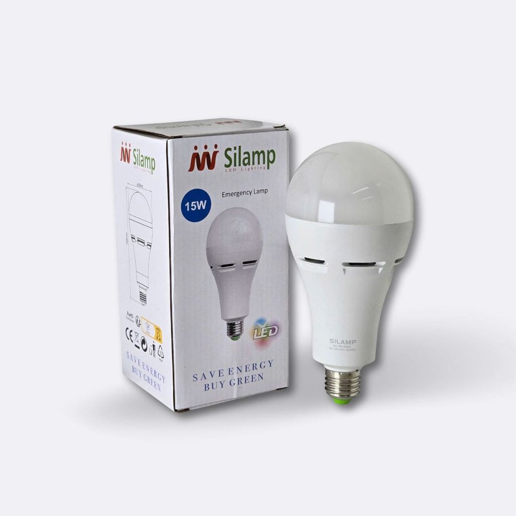 Bóng đèn LED Tích Điện Thông Minh 15W Silamp – Công Suất Lớn, Chiếu Sáng Mạnh Mẽ Khi Cúp Điện