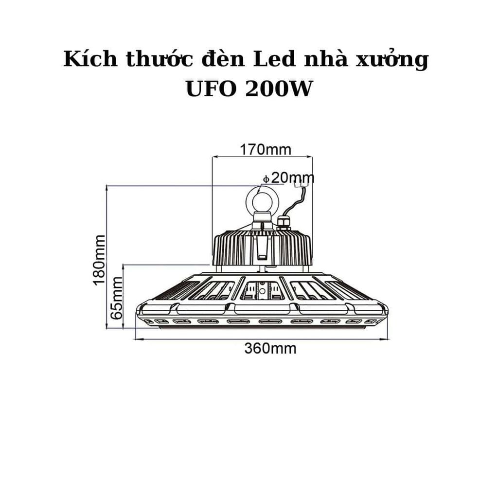 Đèn LED Công Nghiệp UFO 200W Silamp – Chiếu Sáng Mạnh Mẽ, Bền Bỉ, Tiết Kiệm Năng Lượng