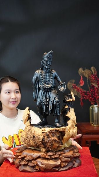 tượng tế công gỗ nu mun