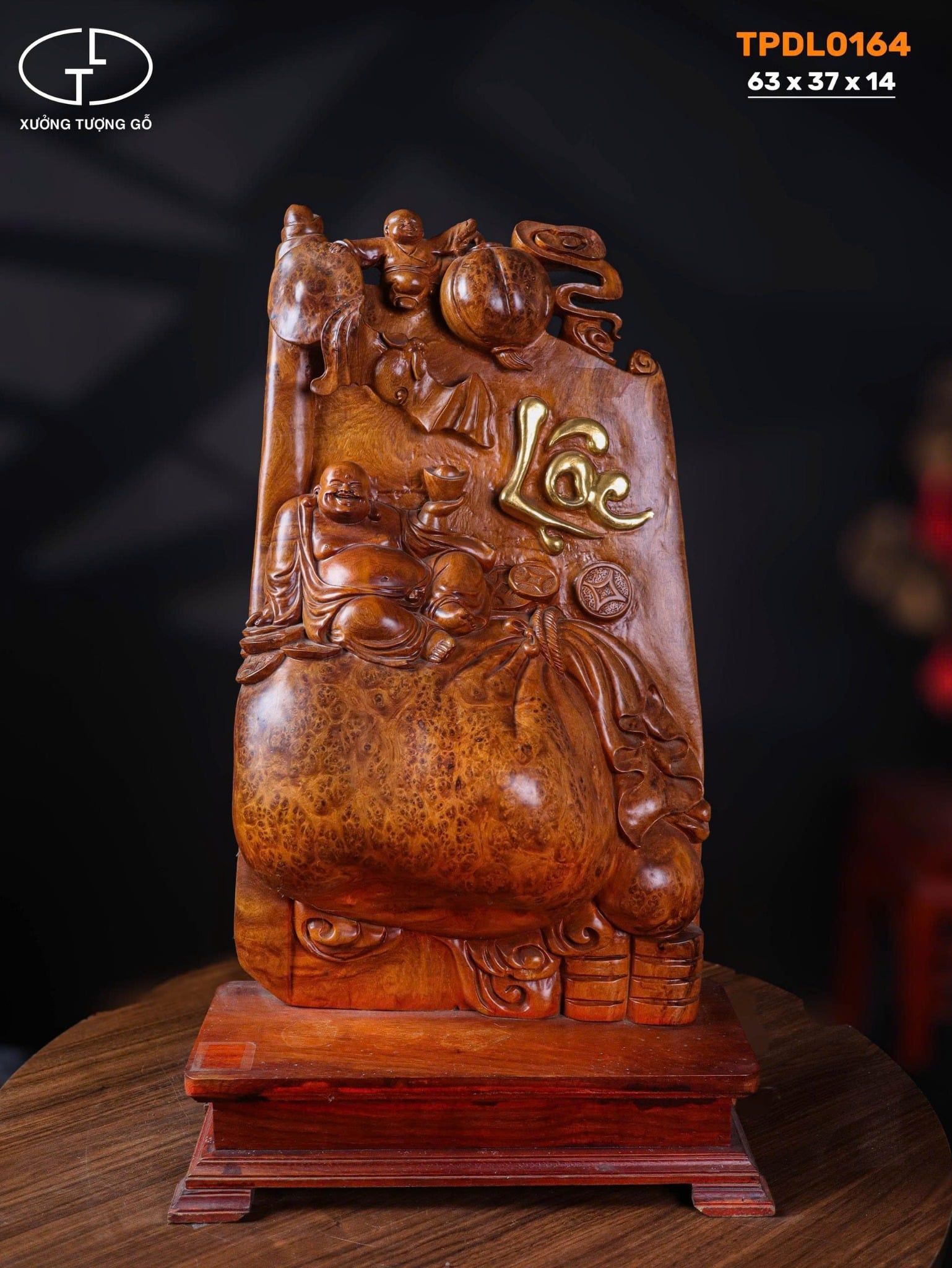 di lặc nhất phúc gỗ nu hương