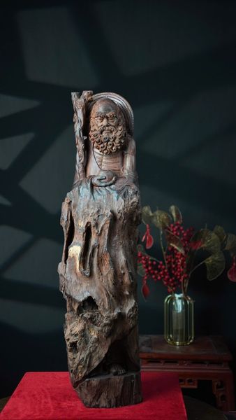 Tượng Đạt Ma Gỗ Trắc