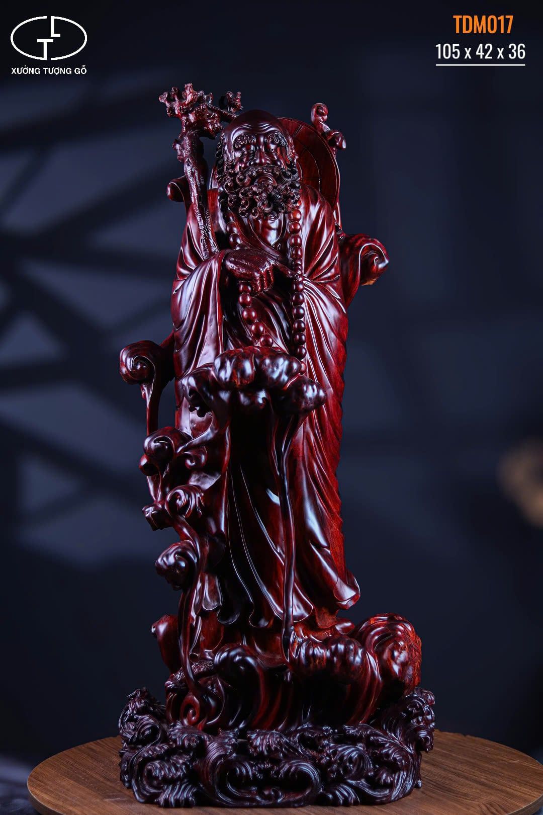 Tượng Đạt Ma Gỗ nu tử đàn