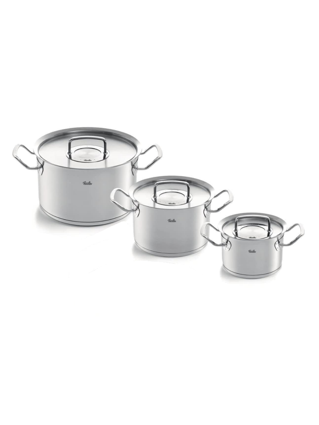  [CHÍNH HÃNG] Bộ nồi 3 món Fissler Original Pro OPC2 - 3 nồi nắp inox - Made in Germany 