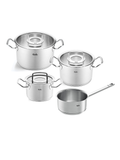  [CHÍNH HÃNG] Bộ nồi Fissler Original Pro 4 món nắp kính - Made in Germany - 3 nồi 1 quánh 