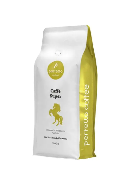  [CHÍNH HÃNG] Cà phê hạt nguyên chất hảo hạng Perfetto Caffè Super 1000g nhập khẩu Úc - 100% Arabica Beans 