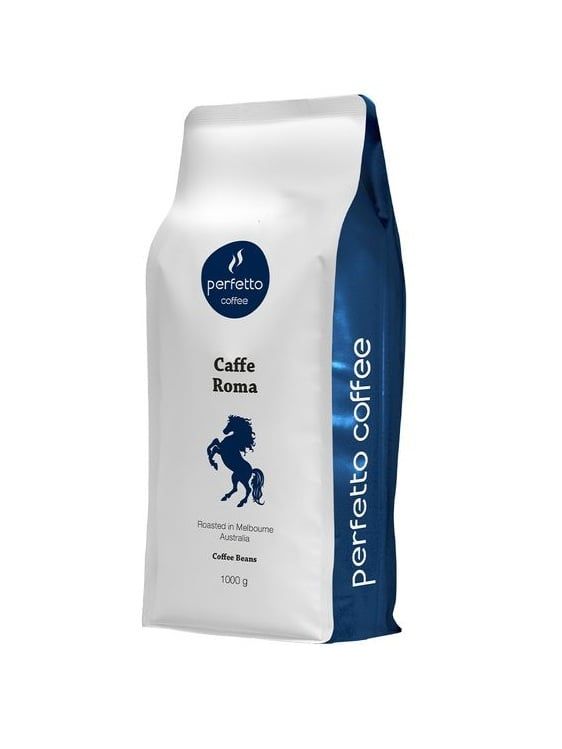  Cà phê hạt nguyên chất hảo hạng Perfetto Caffè Roma 1000g nhập khẩu Úc - 70% Arabica & 30% Robusta Beans 