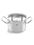  [CHÍNH HÃNG SẢN XUẤT TẠI ĐỨC] Bộ nồi inox cao cấp Fissler Original Pro 5 món (nắp inox) gồm 4 nồi 1 quánh (nồi cán dài) 