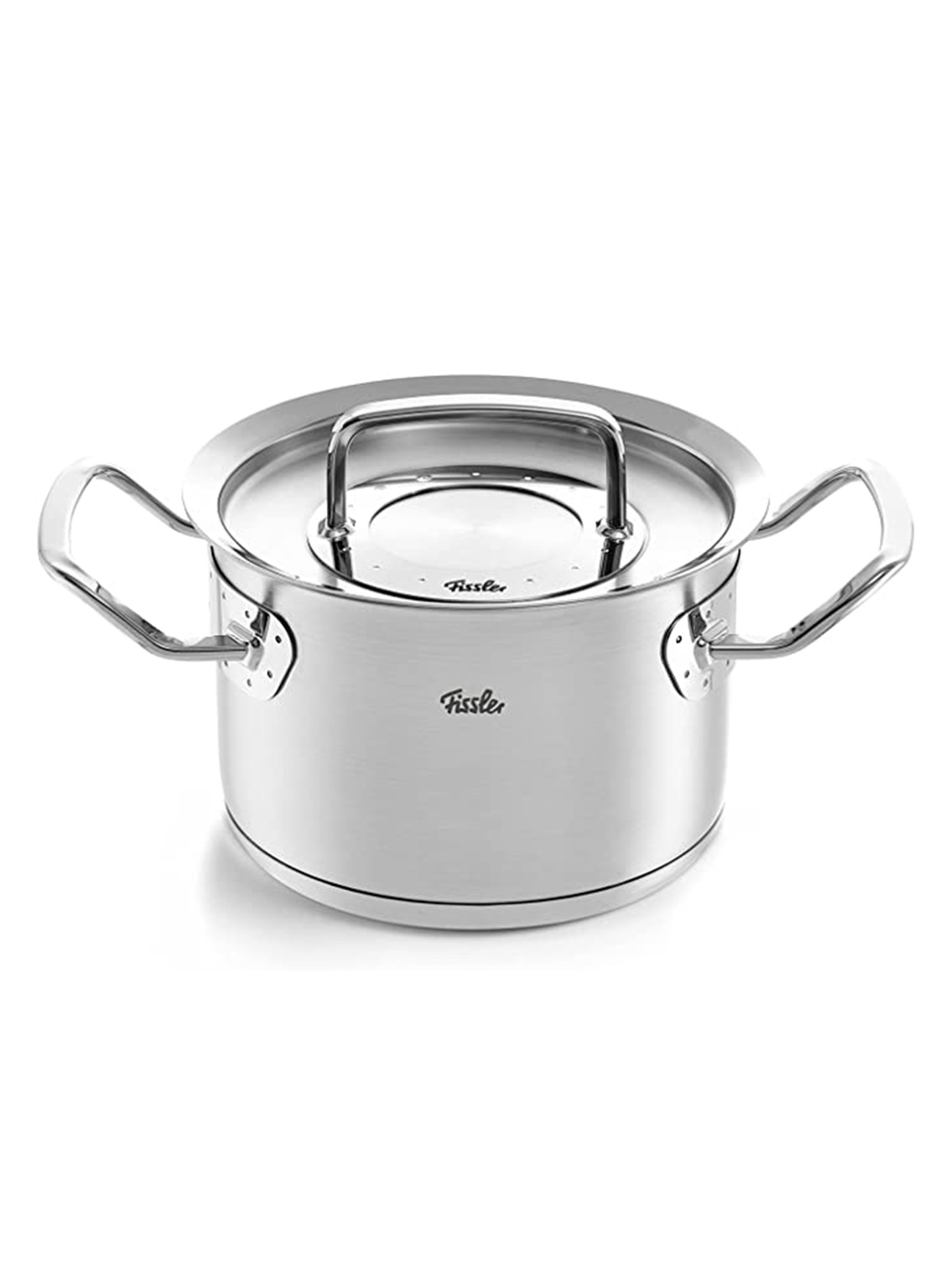  [CHÍNH HÃNG SẢN XUẤT TẠI ĐỨC] Bộ nồi inox cao cấp Fissler Original Pro 5 món (nắp inox) gồm 4 nồi 1 quánh (nồi cán dài) 