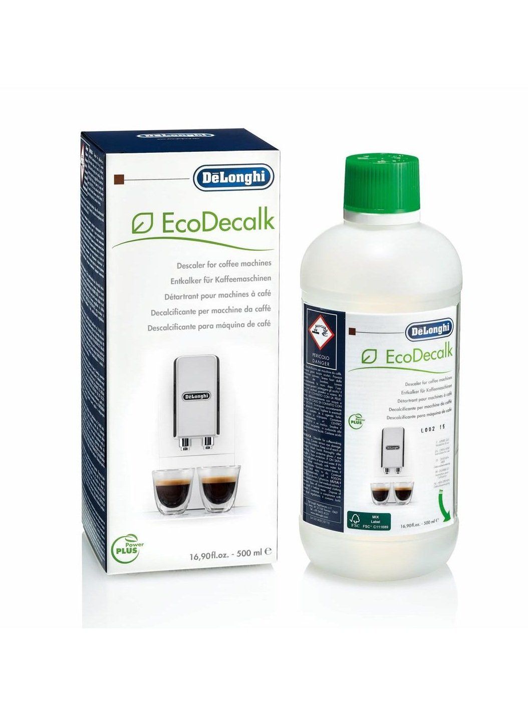 Dung dịch vệ sinh máy pha cafe Delonghi Ecodecalk 500ml - Descaler Delonghi EcoDecalk DLSC500 - Chai dung dịch tẩy cặn máy pha cà phê Delonghi EcoDecalk 500 ml 