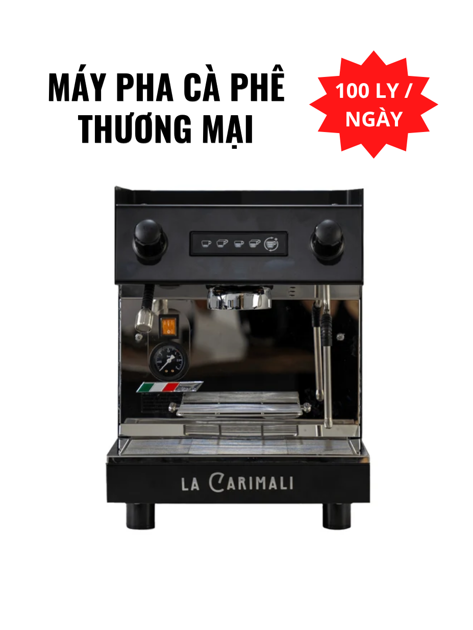  [CHÍNH HÃNG] Máy pha cà phê Espresso Carimali Nimble E1 Black - 1 group 