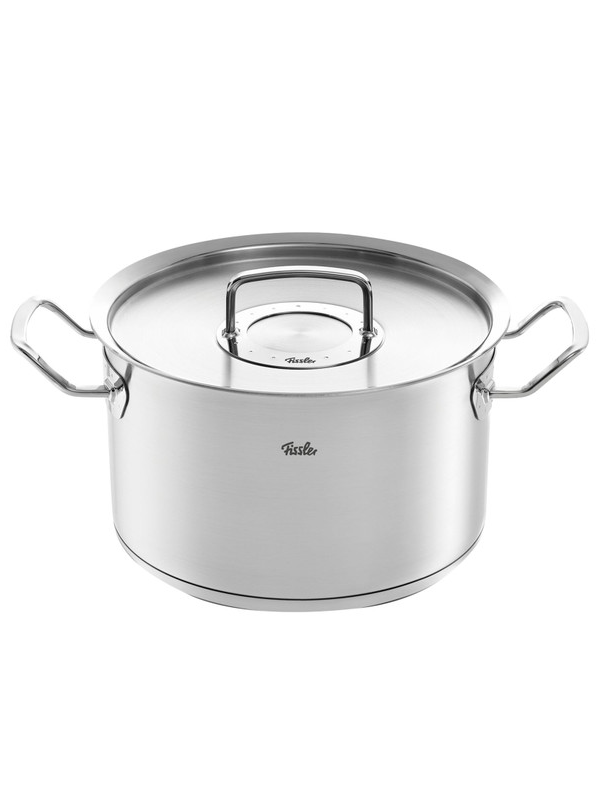  [CHÍNH HÃNG SẢN XUẤT TẠI ĐỨC] Bộ nồi inox cao cấp Fissler Original Pro 5 món (nắp inox) gồm 4 nồi 1 quánh (nồi cán dài) 