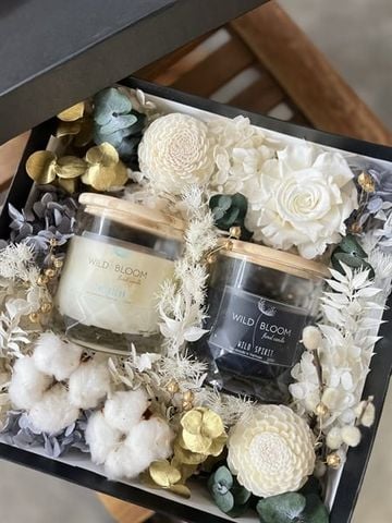 Hộp quà tặng hoa khô & nến thơm | S70CF