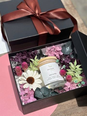 Hộp quà hoa khô và nến thơm La Saison de