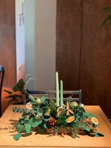 Khay centerpiece decor Xmas