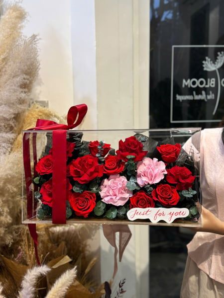 Hộp hoa hồng vĩnh cửu 1402