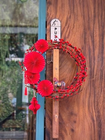 Vòng hoa trang trí Tết 45cm