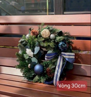 Vòng nguyệt quế Xmas 30cm
