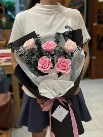 Bó hoa hồng vĩnh cửu Pink Rose