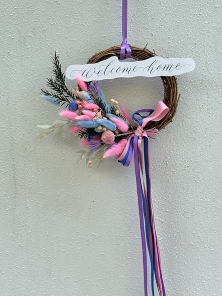 Vòng hoa khô treo tường 30cm | M17133M