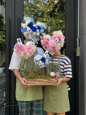 Khay hoa khô quà tặng Happy Family