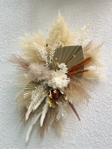 Wall hanger - set hoa khô trang trí bảng hiệu