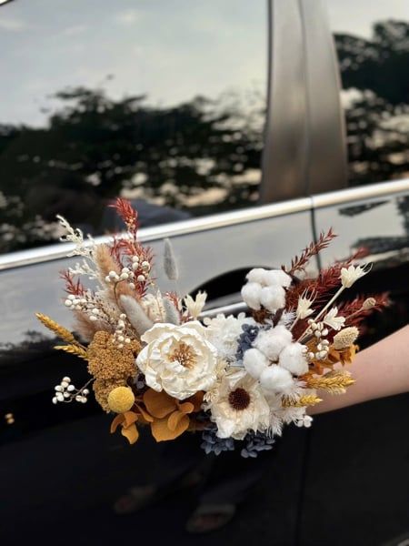 Set hoa khô tone neutral