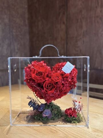 HỘP HOA HOA TRÁI TIM VĨNH CỬU