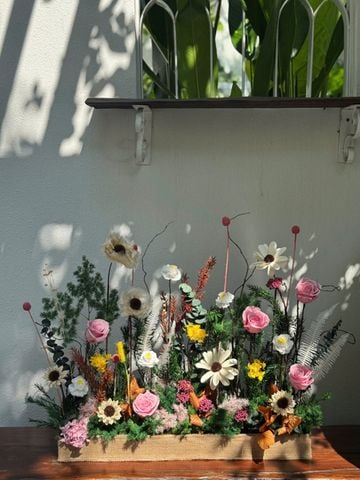 Khay hoa khô parallel tone hồng M151264L