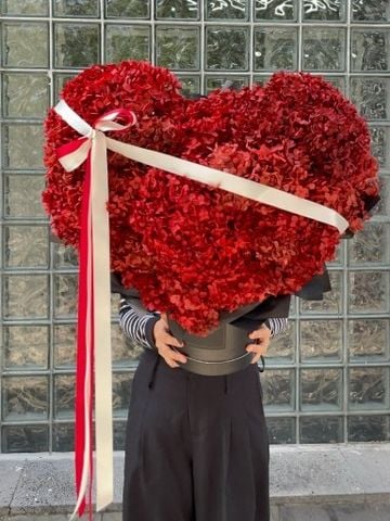 Hộp tú cầu khô hình trái tim