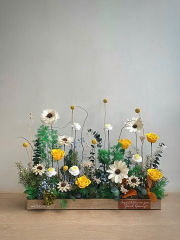 Khay hoa khô parallel tone vàng M151248L