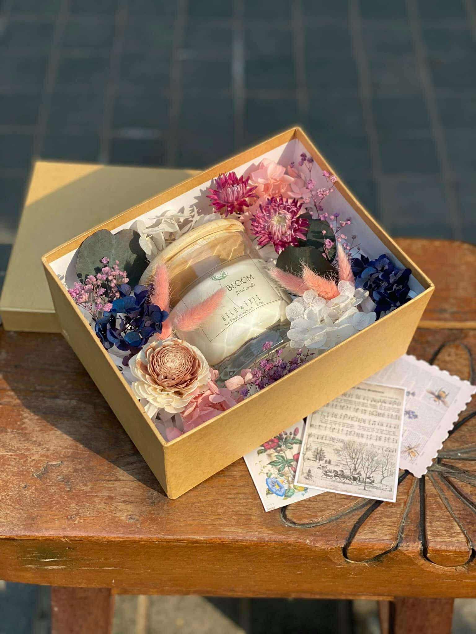 Set quà tặng nến hoa Wild Heart S04