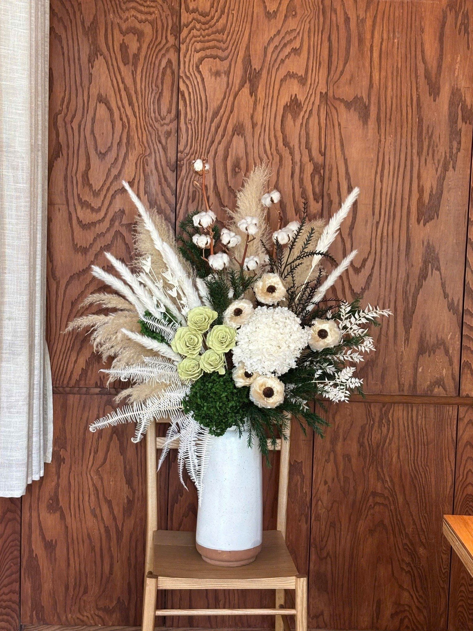 Bình hoa nội thất tone xanh lá M130695F