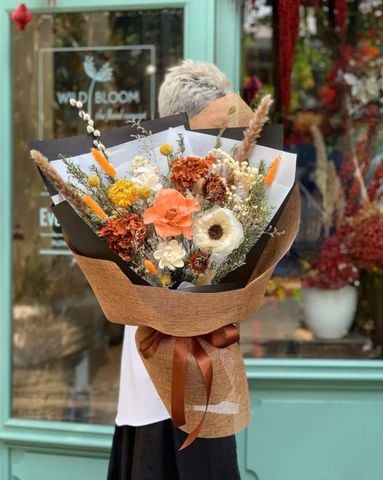 Bó hoa tone cam neutral M110258M