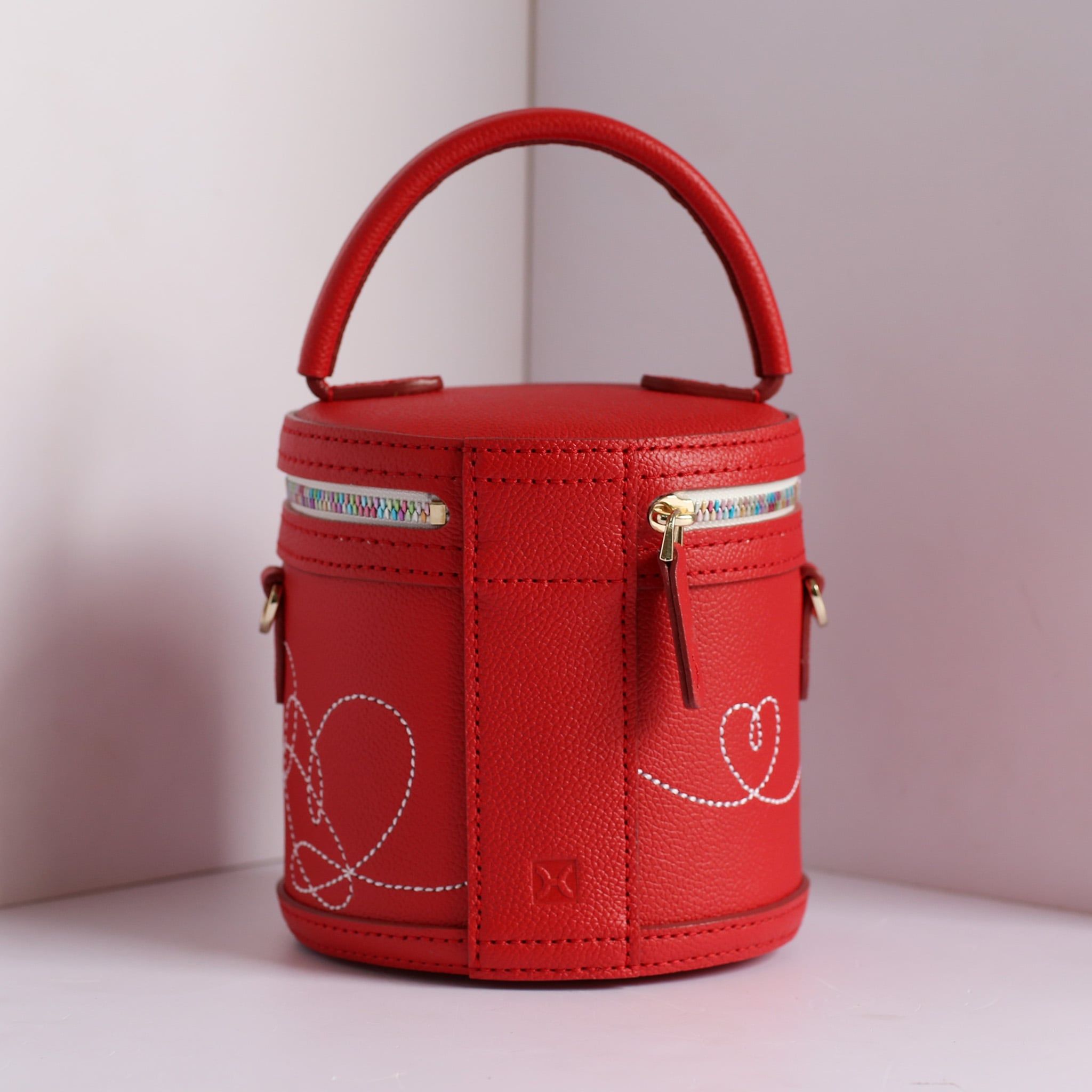  Túi The Box Do116 - Thêu Hoa Hồng 