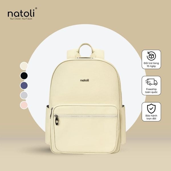 Balo da đi học NATOLI BST Unisex Leather School Backpack B27
