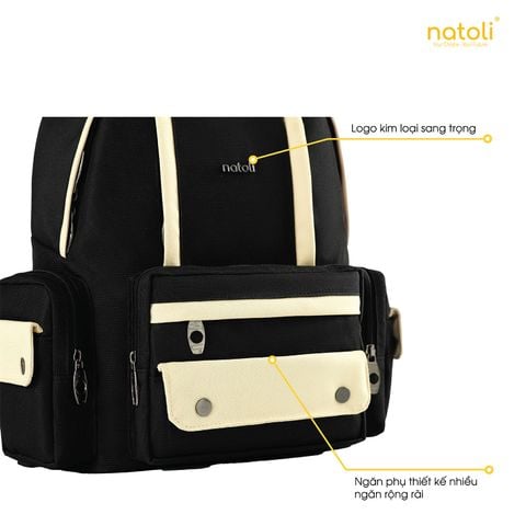 Balo đi học nam nữ NATOLI - BST Fashion Stripe Backpack B33