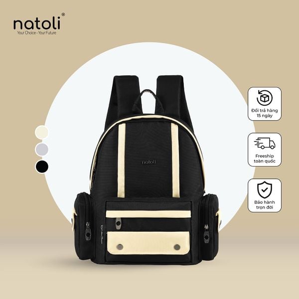 Balo đi học nam nữ NATOLI - BST Fashion Stripe Backpack B33