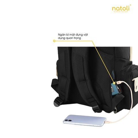 Balo đi học nam nữ NATOLI - BST Fashion Stripe Backpack B33
