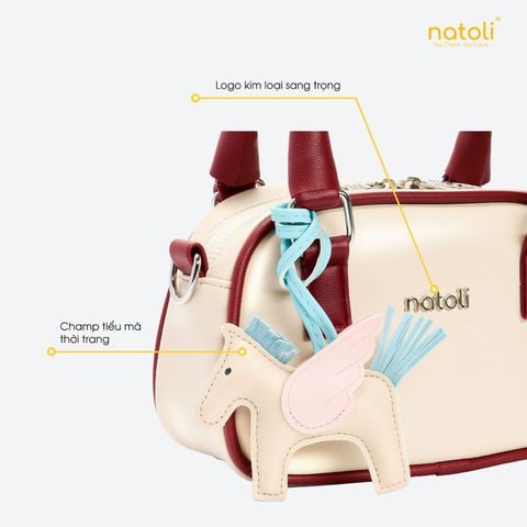 Túi đeo chéo da nam nữ NATOLI - BST Color-Block Crossbody Bag T39