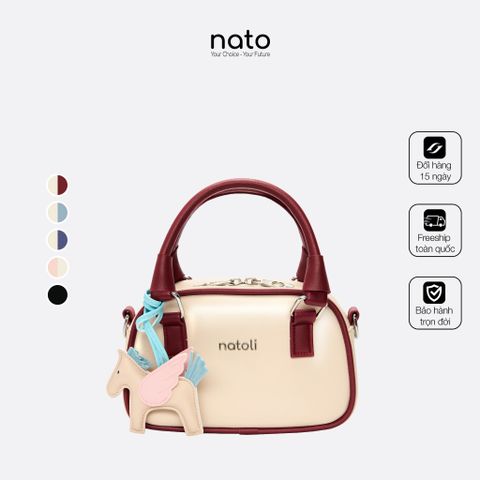 Túi đeo chéo da nam nữ NATOLI - BST Color-Block Crossbody Bag T39