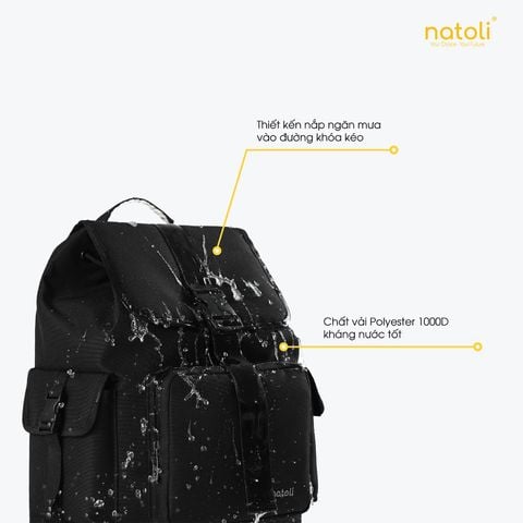 Balo nam nữ học sinh NATOLI -  BST Buckle Flap Backpack B31