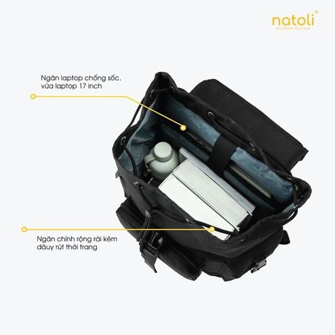 Balo nam nữ học sinh NATOLI -  BST Buckle Flap Backpack B31