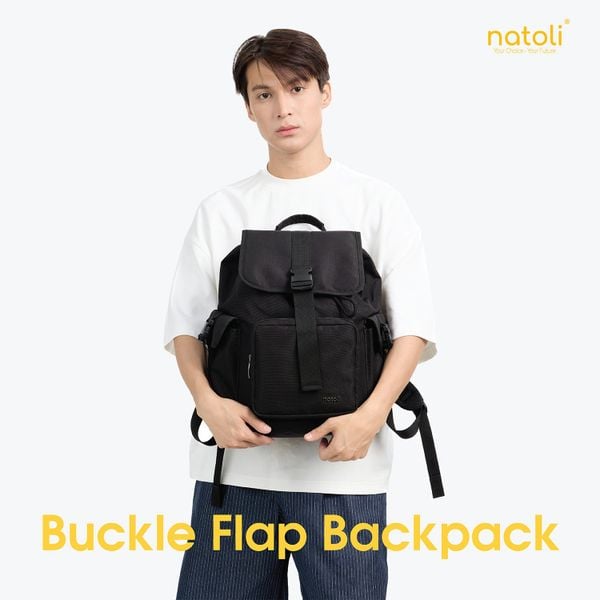 Balo nam nữ học sinh NATOLI -  BST Buckle Flap Backpack B31